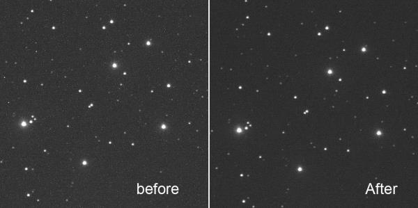 PGmania. Image calibrating. Before and after