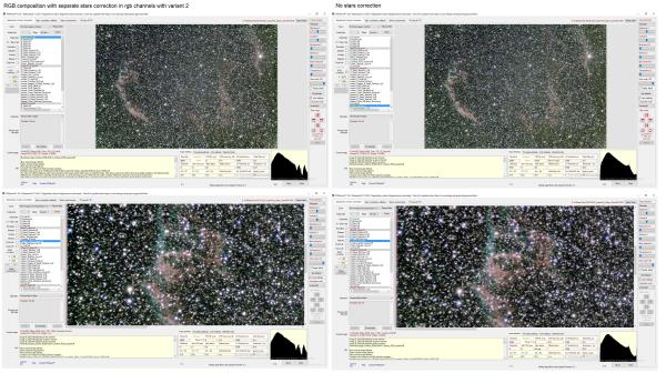 PGmania. Коррекция звезд и правка хроматизма. Сравнение