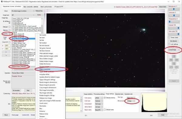PGmania. Композиция звезд с кометой