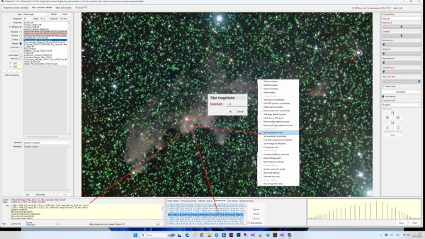 PGmania. Set star magnitude